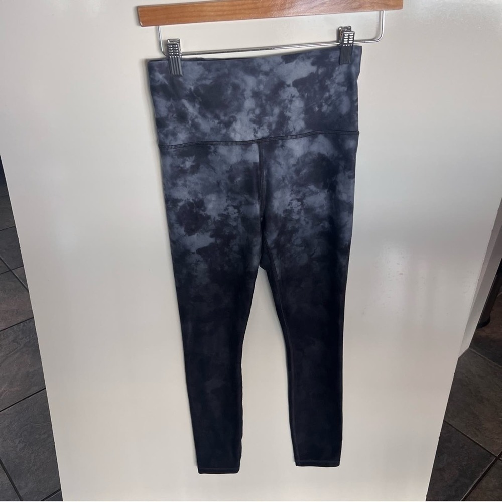 Athleta Black Elation Printed Tie Dye Ombre 7/8 Tight XS - Picture 2 of 6